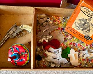 Vintage toys, Boy Scout mess kit, vintage cookie cutters