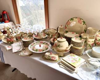 Franciscan Desert Rose and Libby glass