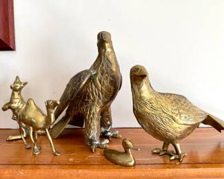 Vintage brass animals