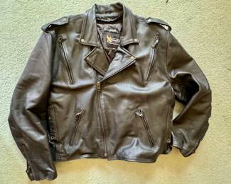 Black leather X Element motorcycle jacket size 6X