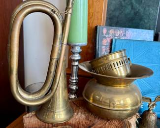 Large collection of brass items