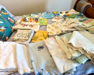 Vintage blankets and sheets