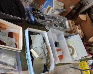 stained glass pieces, lead rope