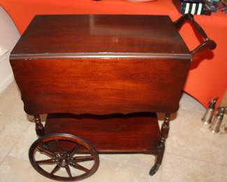 mahogany tea cart