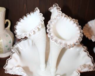 Fenton silvercrest diamond epergne