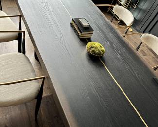 ARHAUS 96 inch heavy solid oak wood table