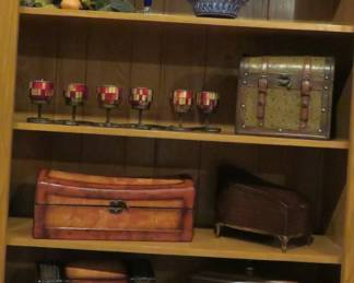 Decorative chests, candle holders