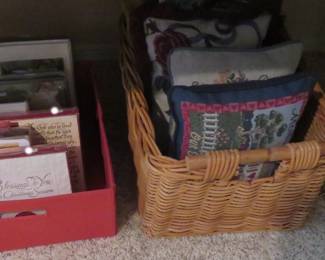 Christmas cards, pillows