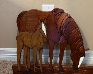 Carved horses