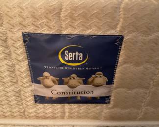 Like new double mattress Serta, rarely used.