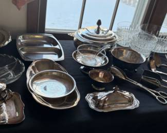 SILVER SERVING DISHES