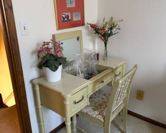 1960’S HENRY LINK BALI HAI CHEST OF DRAWERS, NIGHT STAND, TWIN HEADBOARD, VANITY SET