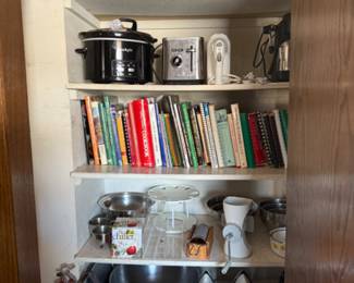 KITCHENWARE, CROCKPOT, IRONS, COOKBOOKS AND MORE