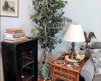 Cabinet, Silk Tree, Side Table, Weathervane