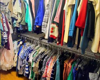 Lots and Lots of Ladies Clothing.  Most size M.