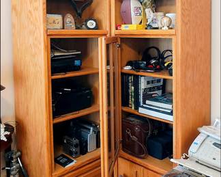 Corner Shelves, Football Items, Old Yearbooks (one from 1913!)  Radios, Old Trophies