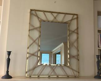 Gold contemporary mirror
