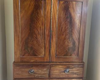 Lovely English linen press 