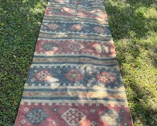 One of many Dhurrie rugs