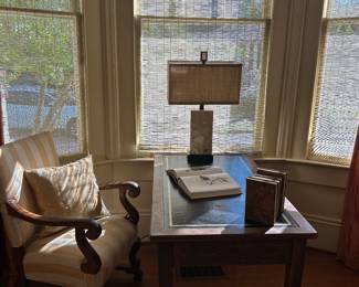Leather top writing desk