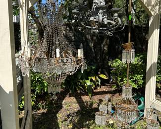 Gorgeous French crystal chandelier, another great looking hanging crystal chandelier 