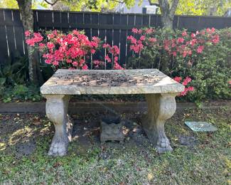 Fabulous marble top table from the Cornstalk home in the Garden District 