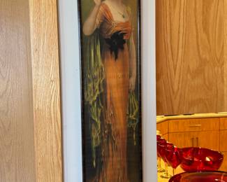 c.a Early 1900’s Pabst Malt Extract long yard framed lithograph 