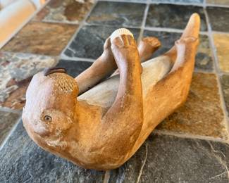 Nice selection of Dan and Lee Ross art pottery animals, including this large Otter with Shell