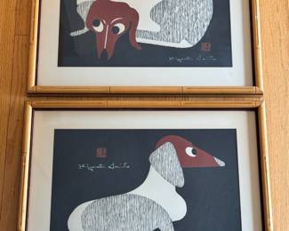 Kiyoshi Saito ‘Dachsund’ woodblock prints
