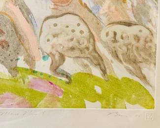 Earl Biss “Warriors On Windy Point” hand signed Mono Print