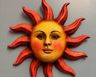 Art pottery sun face