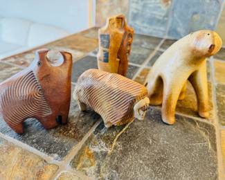 Nice selection of Dan and Lee Ross art pottery animals