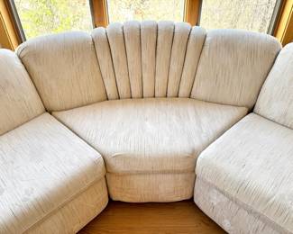 Very nice vintage Art Deco style sectional sofa by Schweiger.  Dimensions in second photo