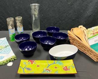 CT739Green Blue Kitchen Items