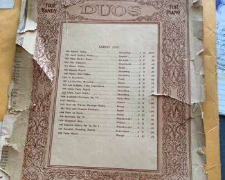 VTG SHEET MUSIC; REINFORCED IN PLACES WITH GERMAN NEWSPAPER STRIPS