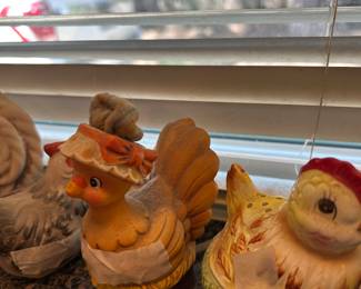 Chicken pin cushion with tape measure