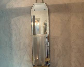Mid century glass wall sconces
