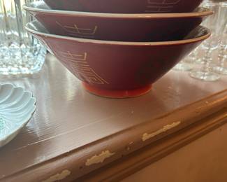 Red dragon Ramen bowls