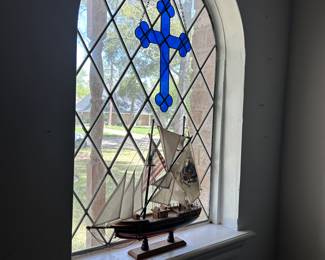 Cross stained glass