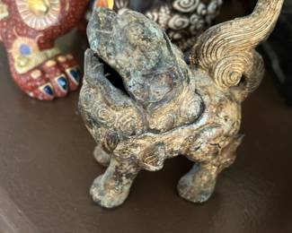 Bronze foo dog inscent burner