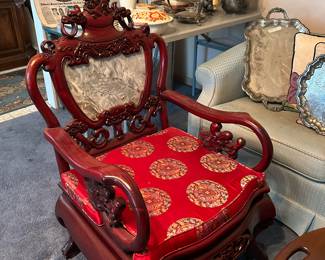 Rosewood Asian chair