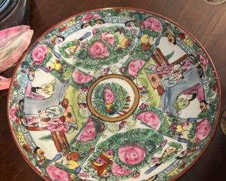 Rose medallion vintage dish
