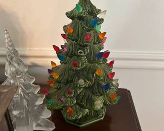 Vintage lighted ceramic tree