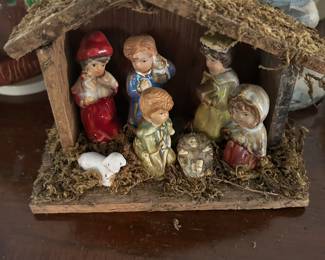 Small porcelain nativity