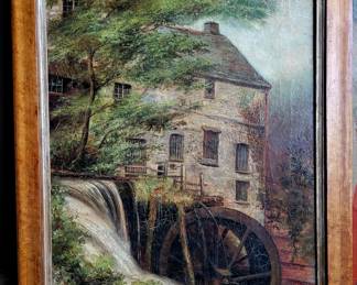 Original 19th century oil painting, signed with initials E.L.G.