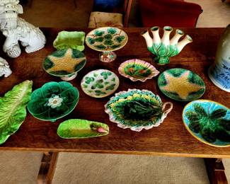 Collection of vintage majolica