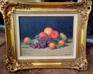 Original still life oil painting by Joseph Mason Reeves, well listed California artist