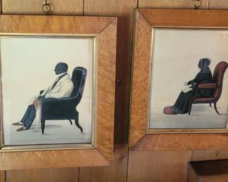 Pair of mid 19th century silhouettes, attributed to W.H. Beaumont