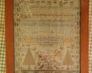 Early 19th century hand stitched sampler