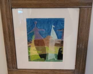 Original painting by listed California abstract artist Irene Pattinson